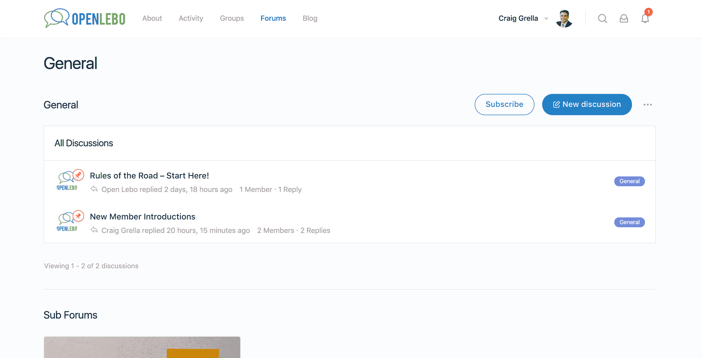 Everything You Need to Know About the OpenLebo Forums 5 Open Lebo Screenshot - Forum General