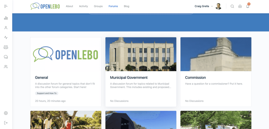 The Structure of OpenLebo.com 5 Open Lebo Screenshot - Forums Grid