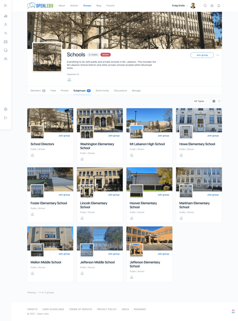 How to Join a Social Group 3 Open Lebo Screenshot School Group